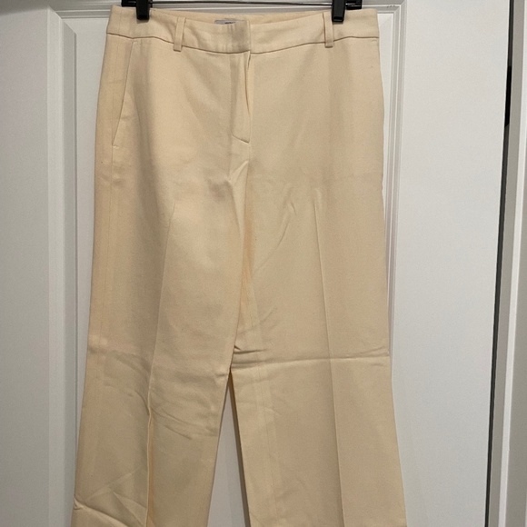 Cream wool blend lined pant - Picture 1 of 2